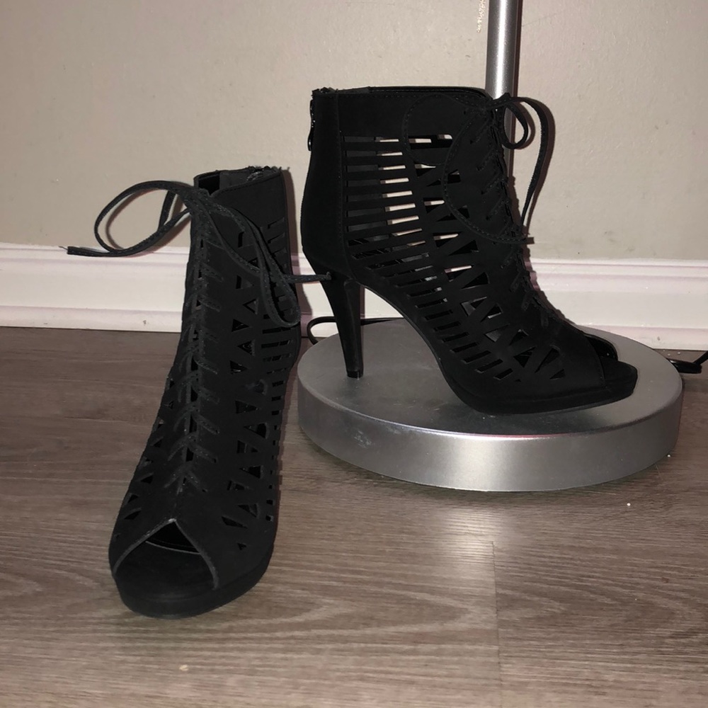 Black booty high heels